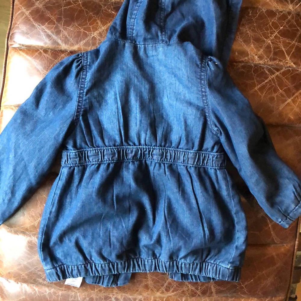 Old navy girls soft denim hooded jacket 3T - Picture 4 of 5